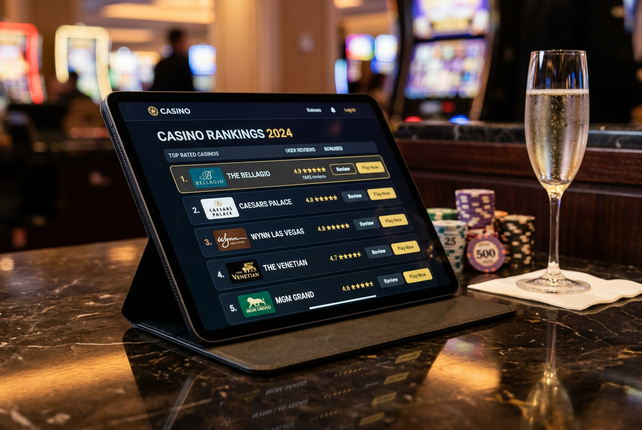 Elegancki ranking kasyn online na tablecie